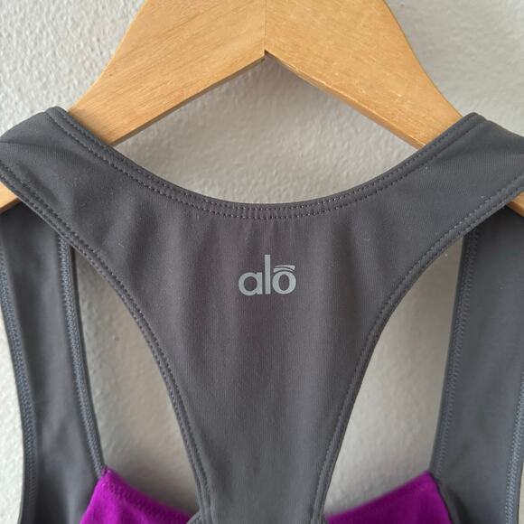 Alo Coolfit Racerback Tank Top Purple Gray Size XS - Picture 9 of 12